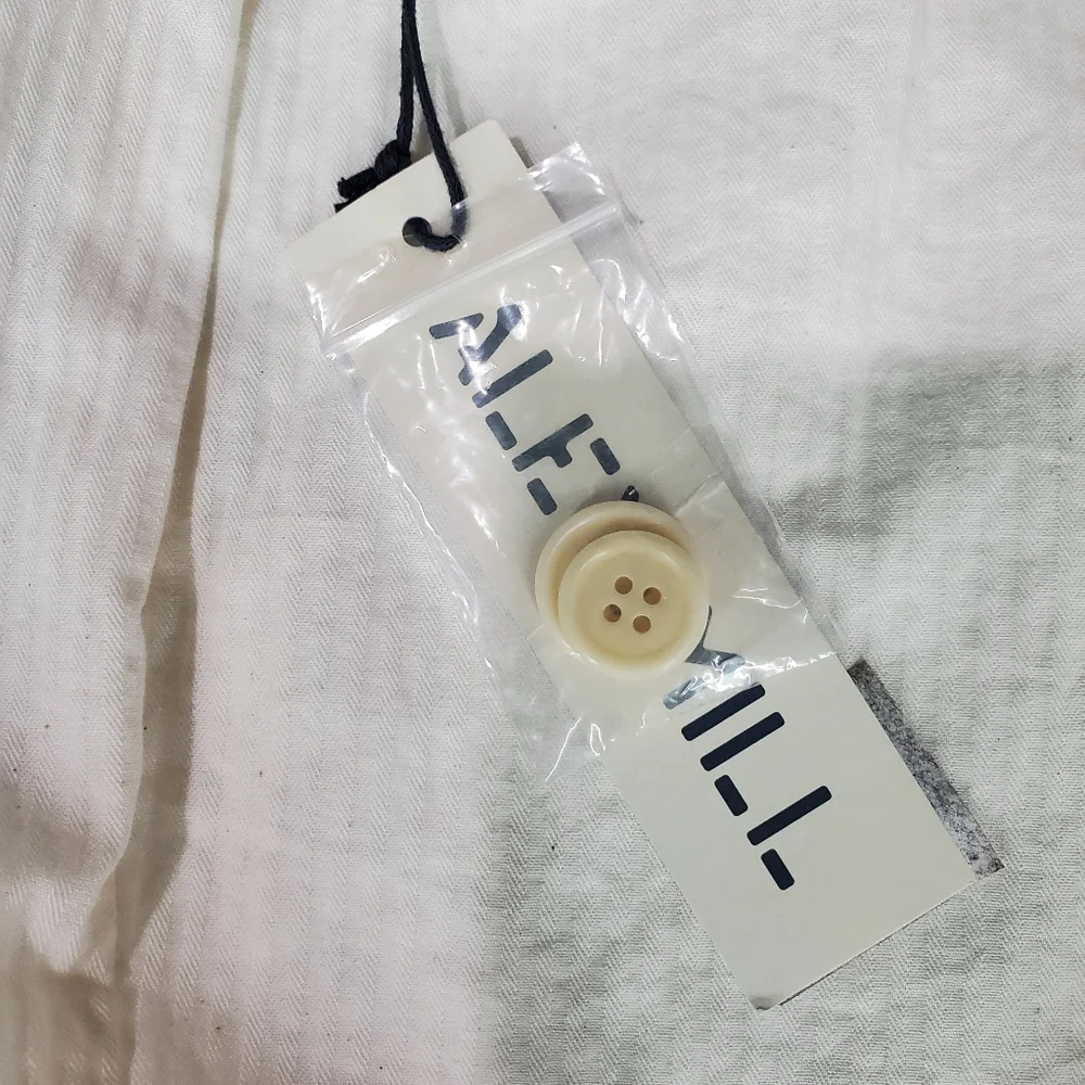 NEW ALEX MILL women's janine twill blazer in ecru linen Size XS